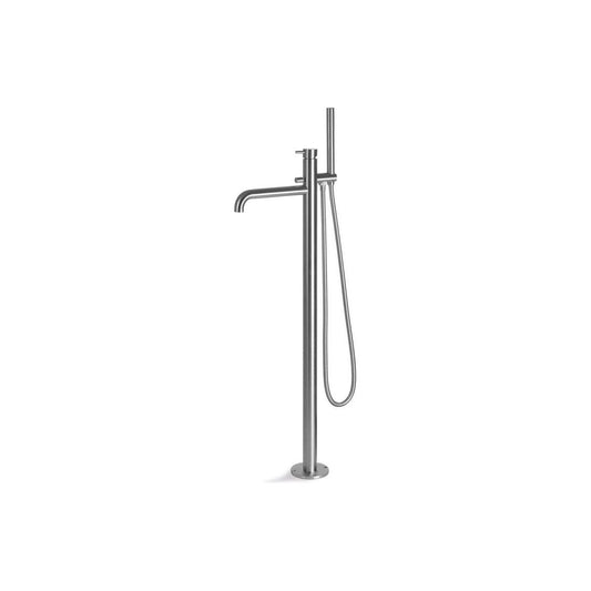 Vema Tiber Floor Standing Bath/Shower Mixer - St/Steel