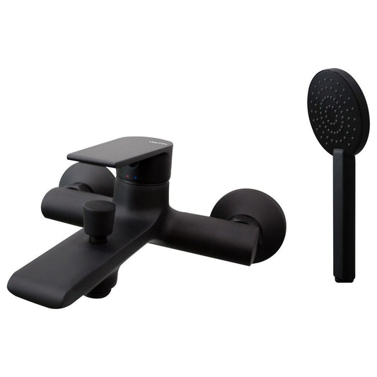 Vema Timea Wall Mounted Bath/Shower Mixer - Matt Black