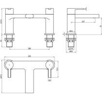 Avery Bath Filler - Brushed Brass