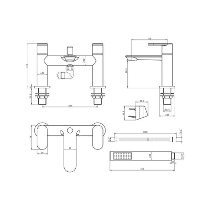 Amorka Bath/Shower Mixer - Chrome