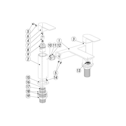 Moorehouse Bath Filler - Chrome