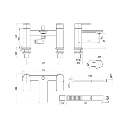 Moorehouse Bath/Shower Mixer - Chrome