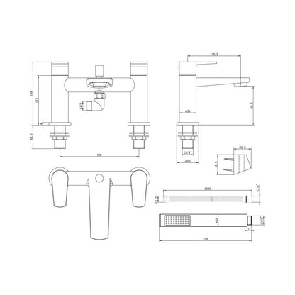 Alor Bath/Shower Mixer - Chrome