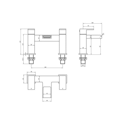 Llenador de baño Allen - Cromo