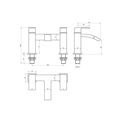 Anoru Bath Filler - Chrome