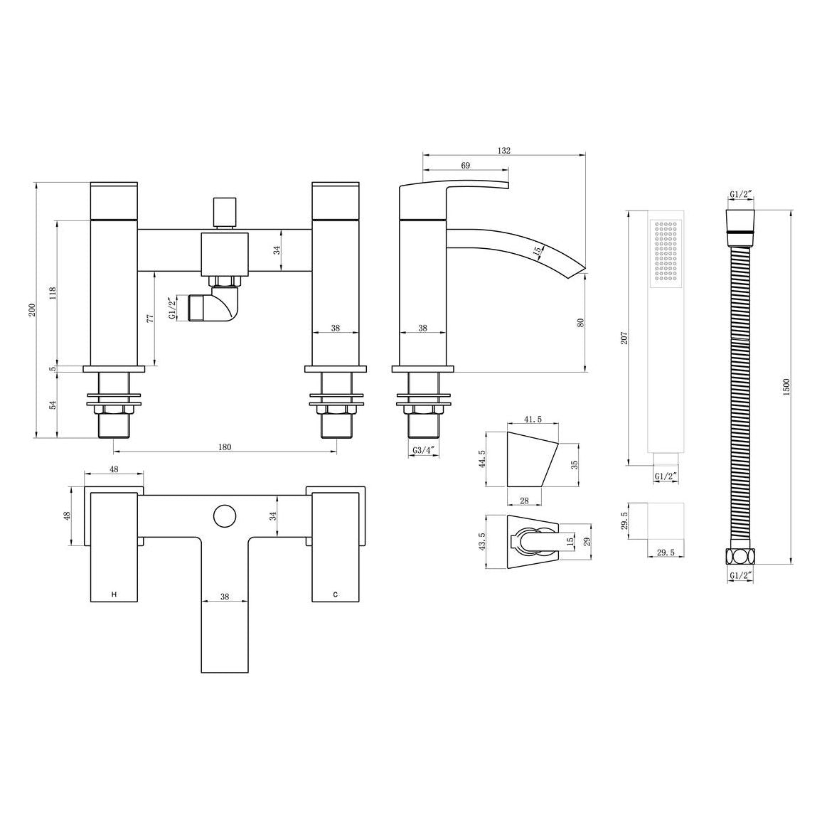 Mitigeur bain/douche Anoru - Chrome