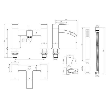 Anoru Bath/Shower Mixer - Chrome