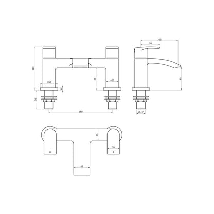 Taiwo Bath Filler - Chrome