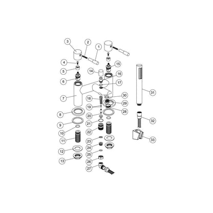 Massey Bath/Shower Mixer - Chrome