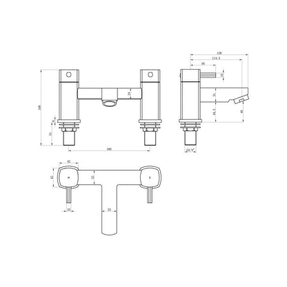 Remplisseur de bain Neki - Chrome