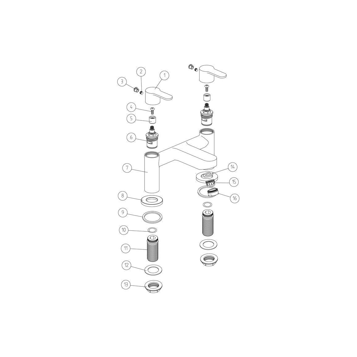 Remplisseur de bain Crowther - Chrome