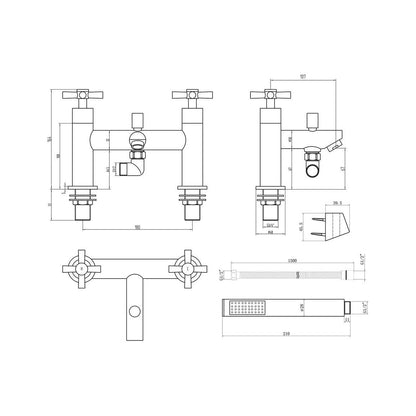 Dabara Bath/Shower Mixer - Chrome