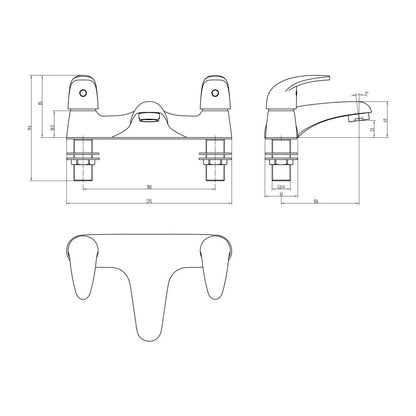 Cole Low Pressure Bath Filler - Chrome