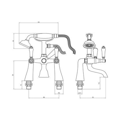 Brooke Bath/Shower Mixer - Chrome