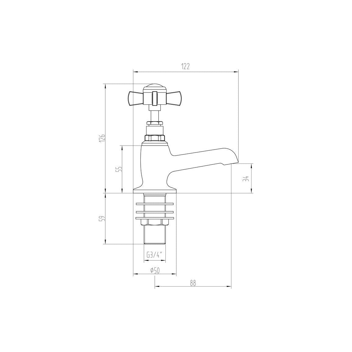 Robinetterie de Baignoire Neni - Chrome