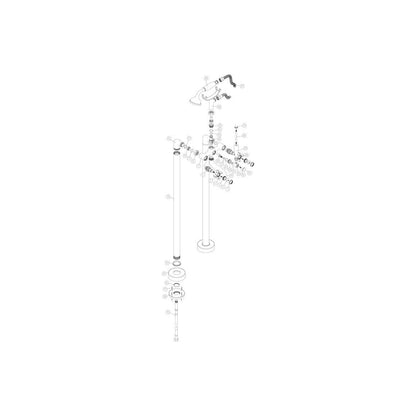 Neni Floor Standing Bath/Shower Mixer - Chrome