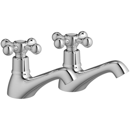 Hawley Bath Pillar Taps - Chrome