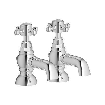 Namdi Bath Pillar Taps - Chrome