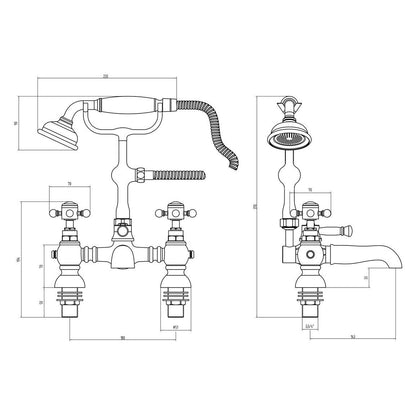 Namdi Bath/Shower Mixer & Shower Kit - Chrome