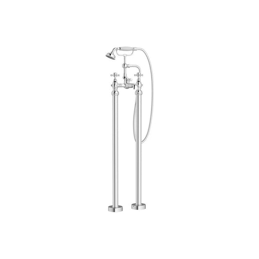 Namdi Floor Standing Bath/Shower Mixer & Shower Kit - Chrome