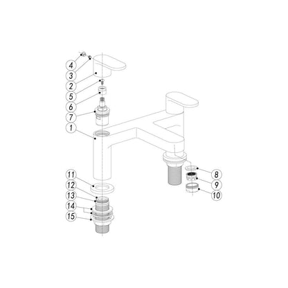 Holloway Bath Filler - Chrome