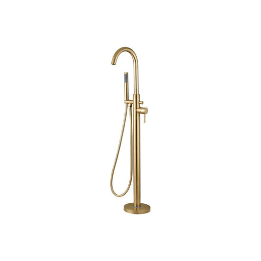 Berkley Floor Standing Bath/Shower Mixer - Brushed Brass