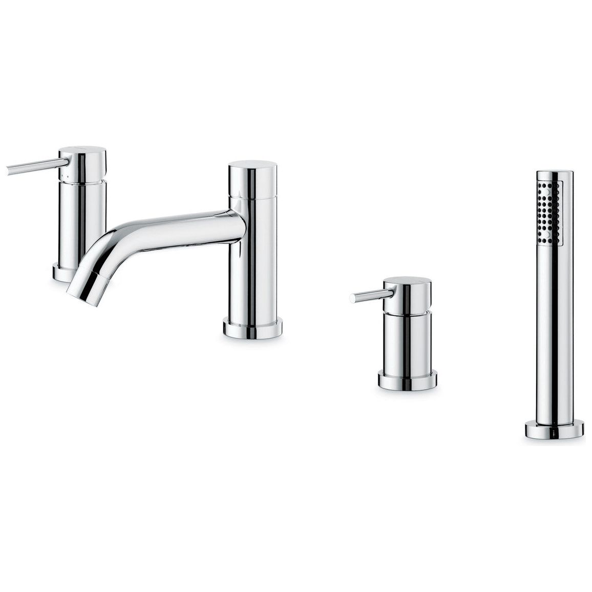 Vema Maira Mitigeur bain/douche 4 trous sur plan - Chrome