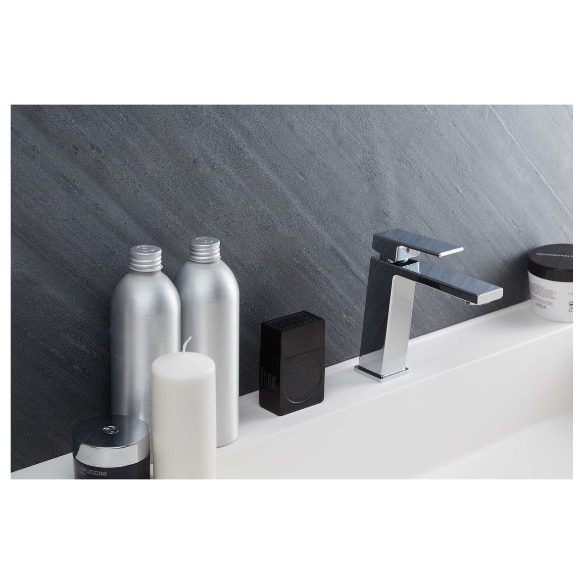 Vema Lys Mitigeur bain/douche 4 trous sur plan - Chrome