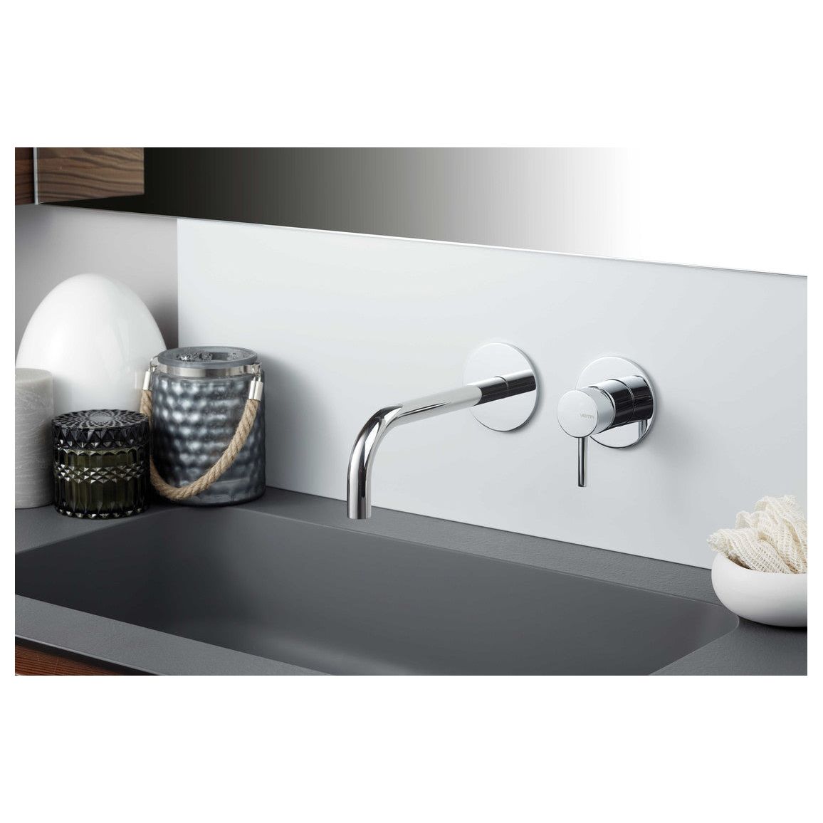 Vema Maira Wall Mounted Basin Mixer - Chrome