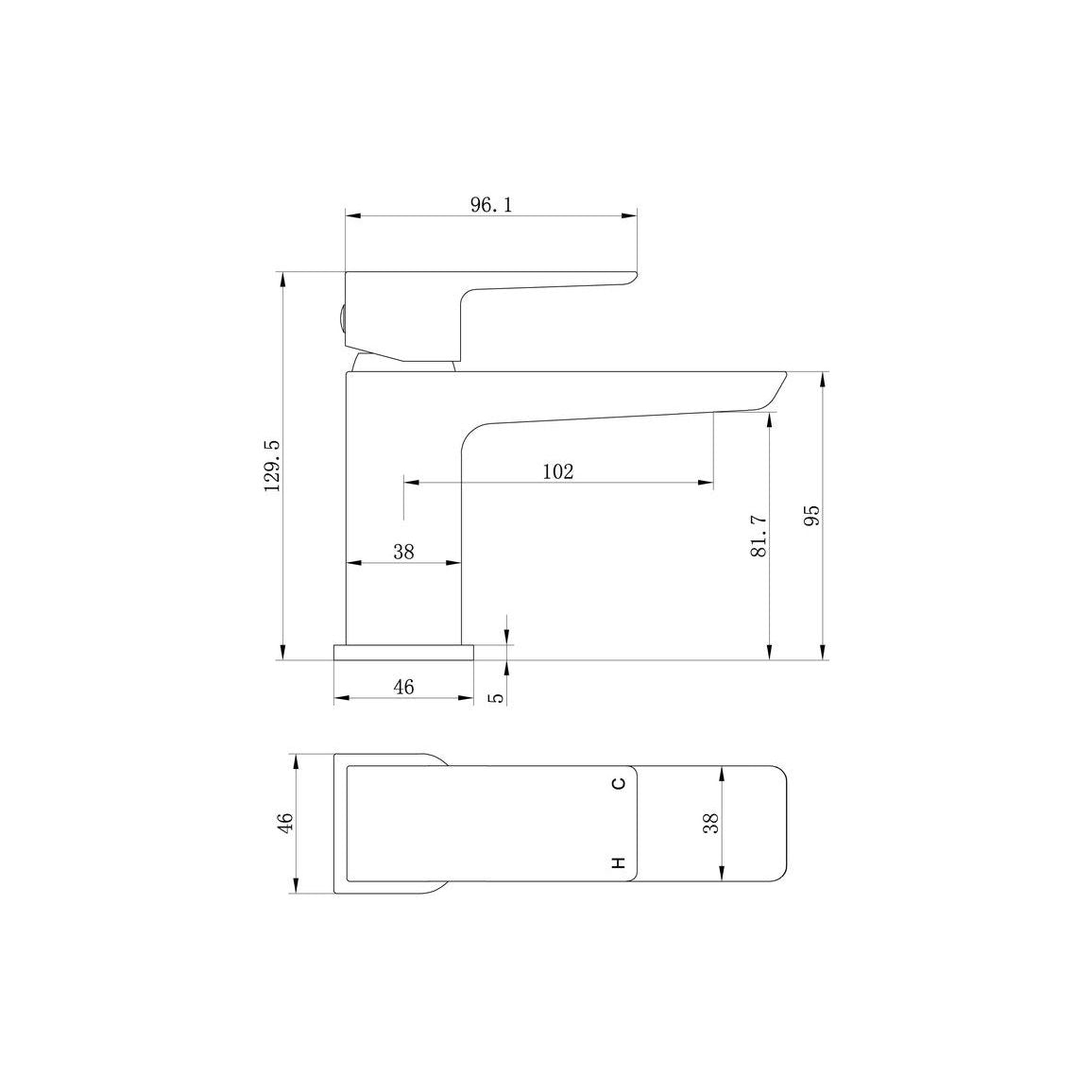 Mitigeur de lavabo et vidage Fegge - Chrome