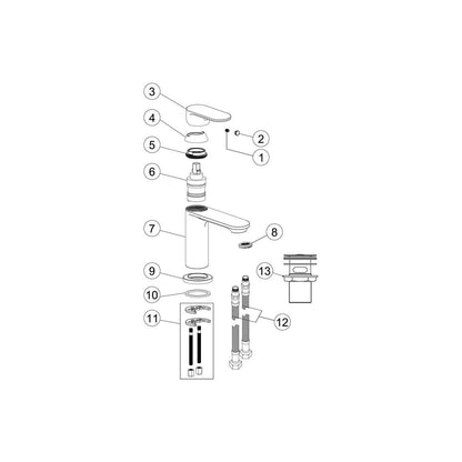 Amorka Basin Mixer - Chrome