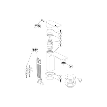 Moorehouse Basin Mixer & Waste - Chrome