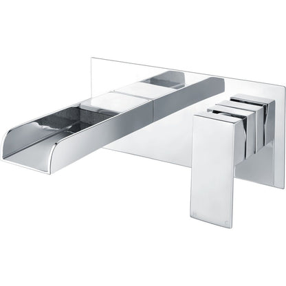 Mezclador de lavabo de pared Allen - Cromo