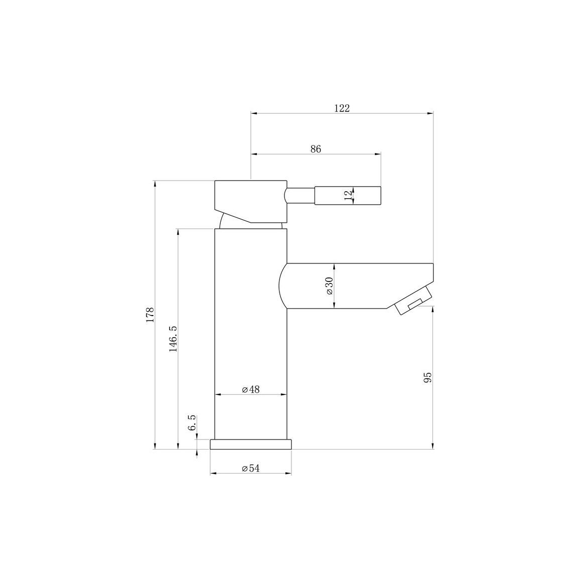 Mitigeur de lavabo et vidage Massey - Chrome