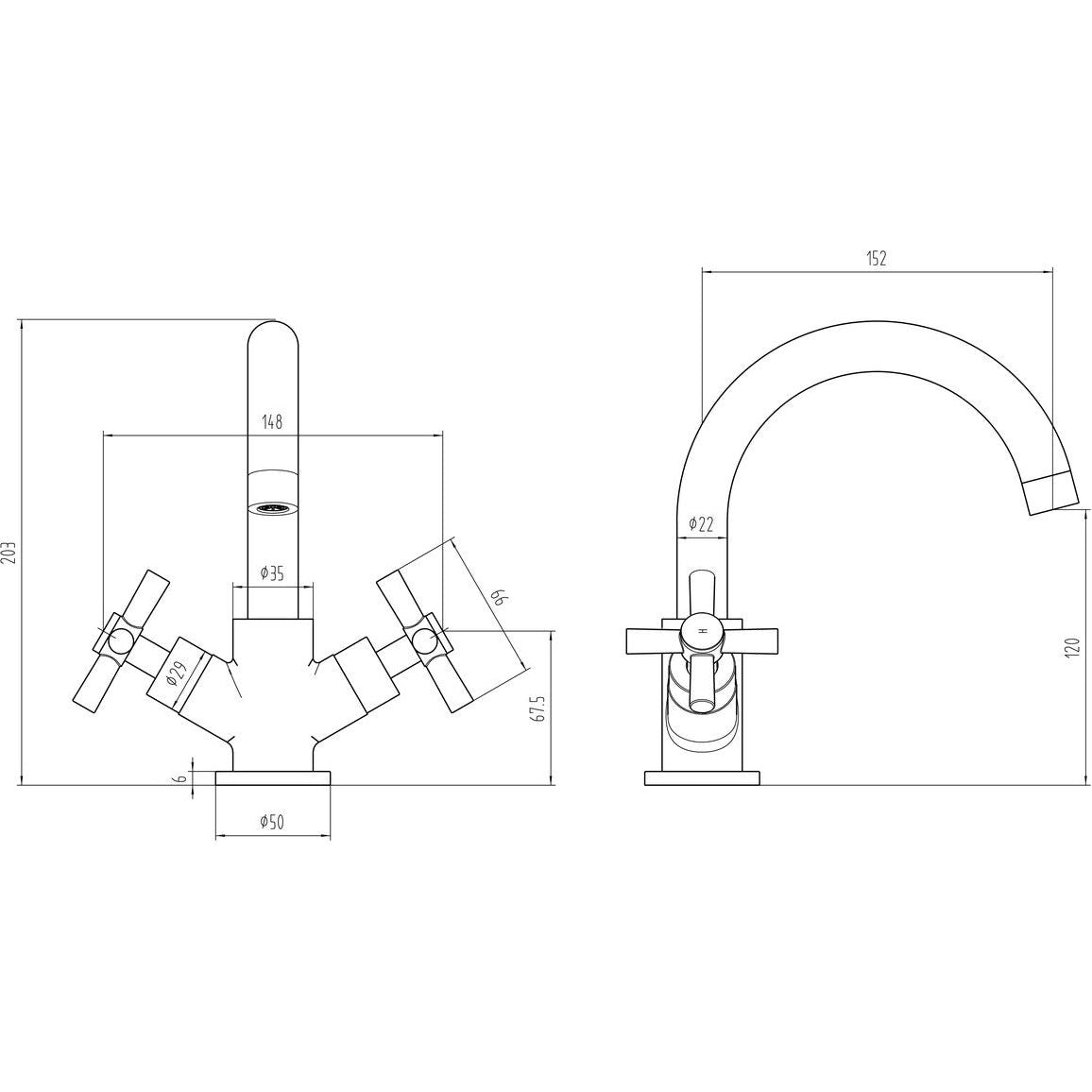 Dabara Basin Mixer - Chrome