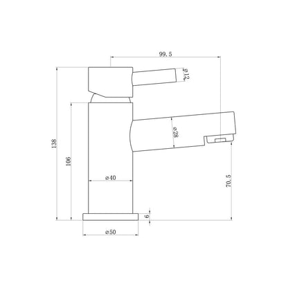 Mezclador y desagüe para lavabo Achina - Cromo