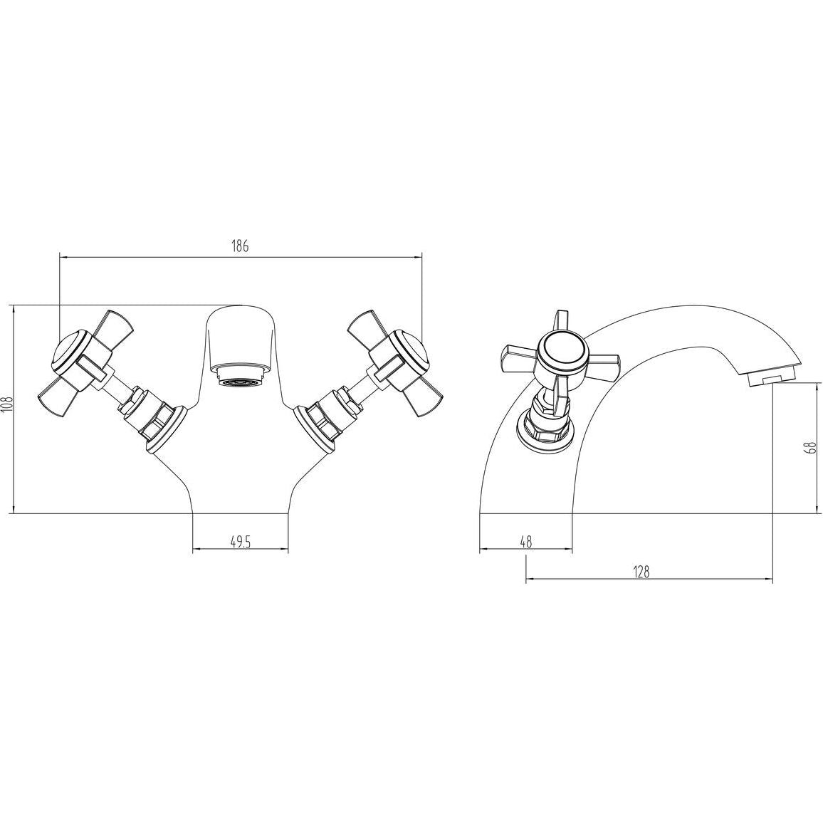 Namdi Basin Mixer & Pop Up Waste - Chrome