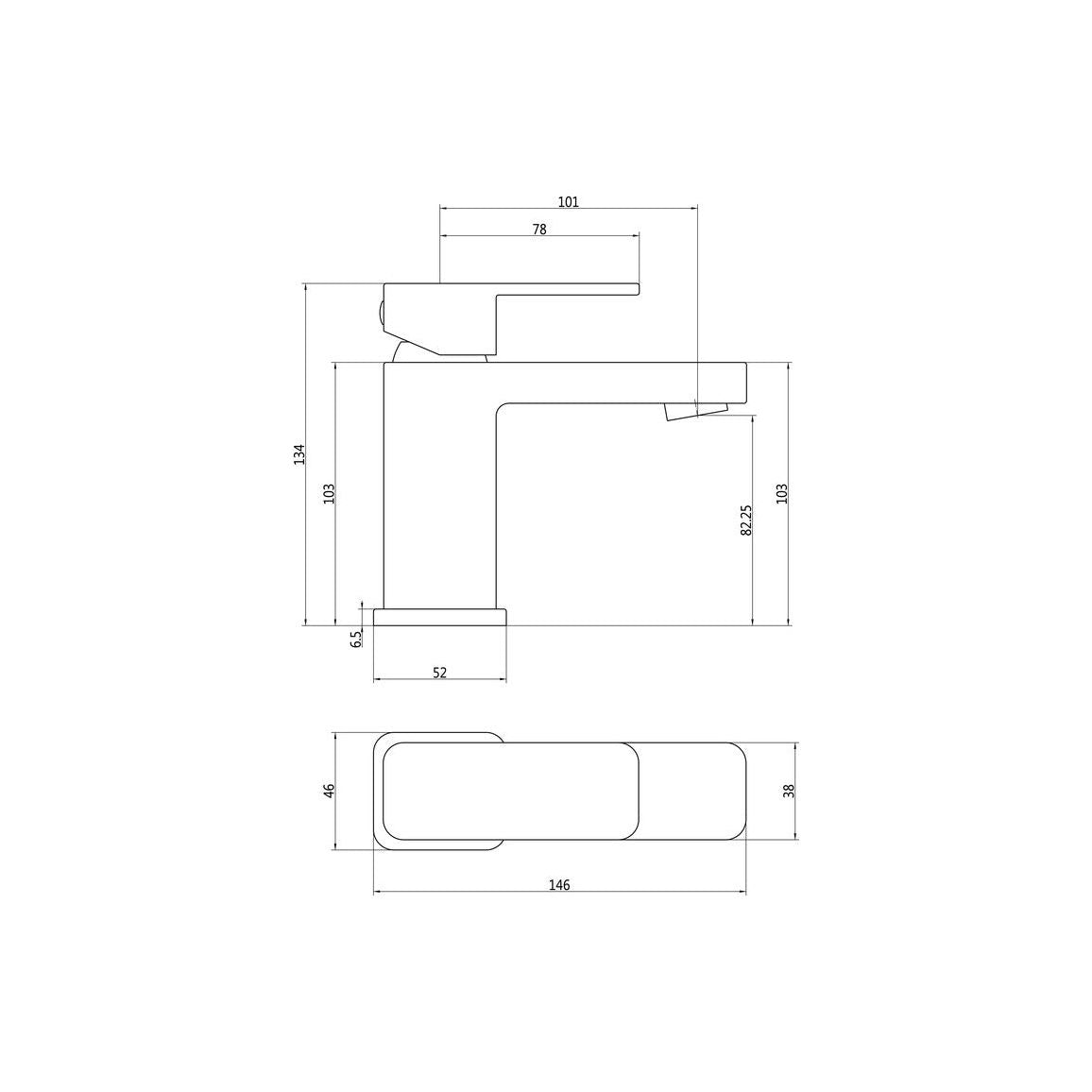 Aggrey Cloakroom Basin Mixer & Waste - Chrome