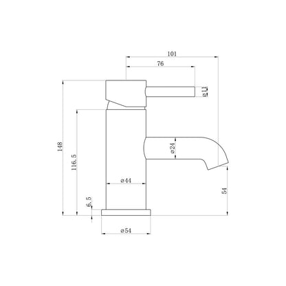 Berkley Basin Mixer & Waste - Chrome