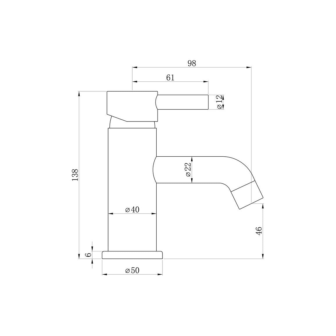 Berkley Cloakroom Basin Mixer & Waste - Chrome