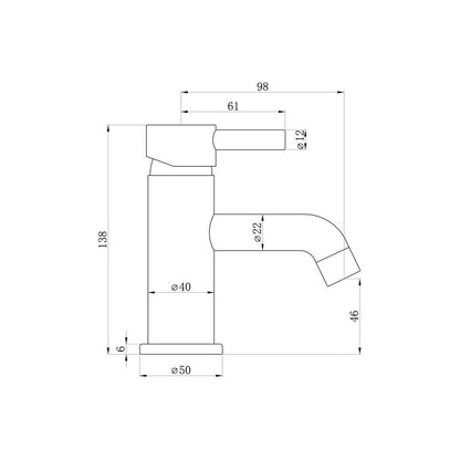 Berkley Cloakroom Basin Mixer & Waste - Chrome