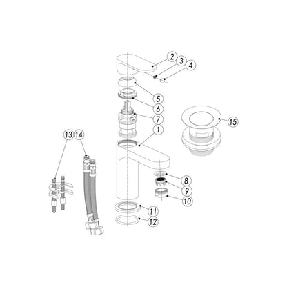 Holloway Basin Mixer & Waste - Chrome