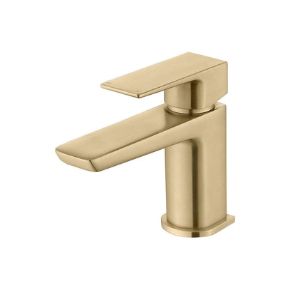 Fegge Cloakroom Basin Mixer & Waste - Brushed Brass