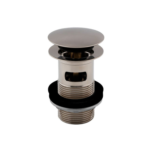 Vema Slotted Push Button Waste - Stainless Steel