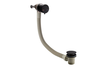 Bath Overflow Filler w/Integrated Valve - Black