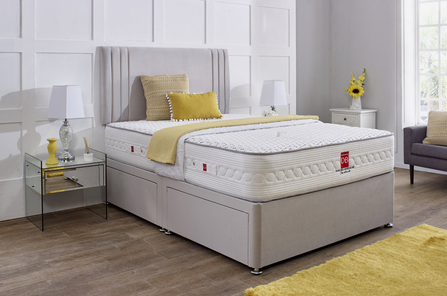 Valencia Divan Bed Set with Headboard
