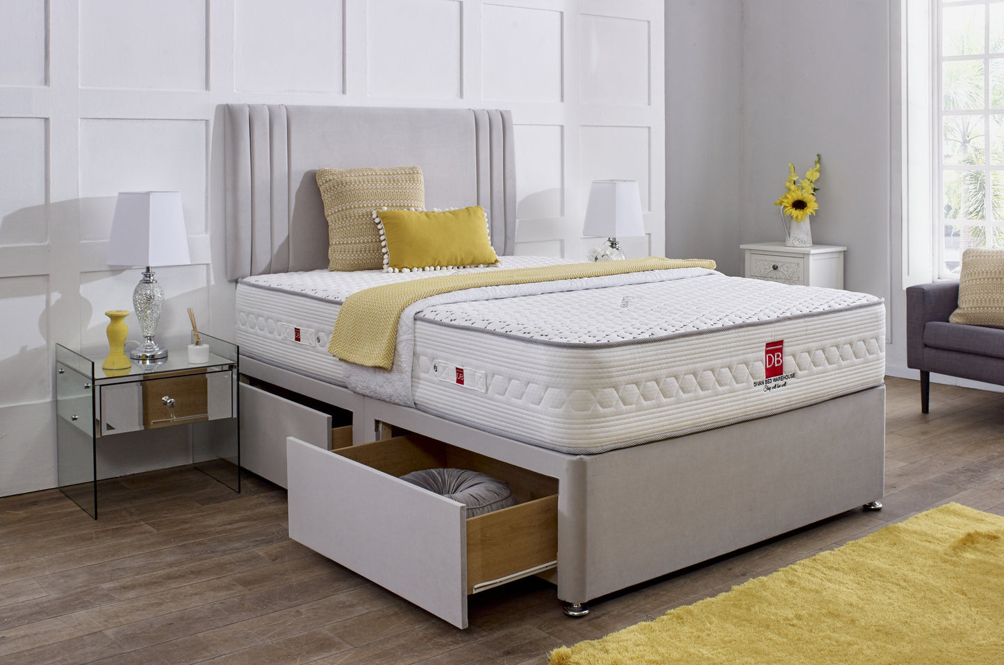 Valencia Divan Bed Set with Headboard