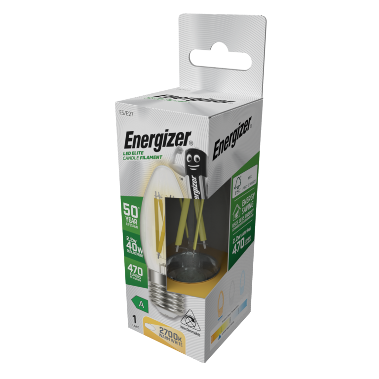 Energizer E27 A Rated Candle 2700k