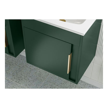 Delmar 510mm Wall Hung Unit Inc. Basin - Matt Indigo Blue