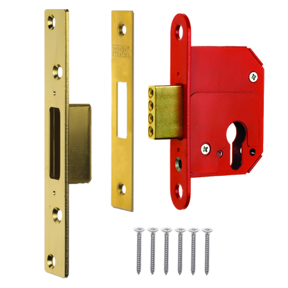 Era Euro Pro-fit Deadlock Case 63mm Finish: Brass Effect